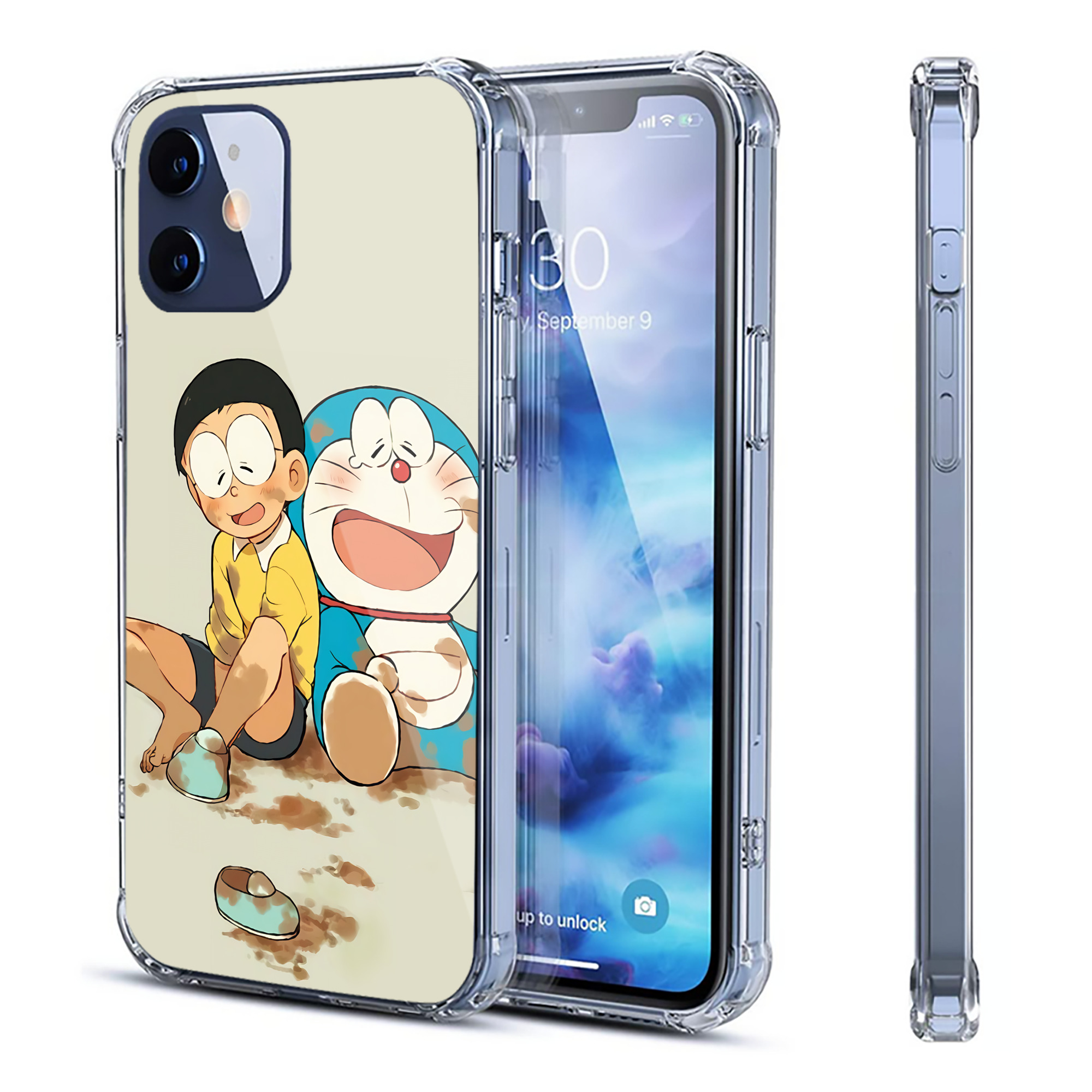 （画像用） ドラえもん Doraemon 【iPhone 12シリーズ対応】透明スマホケース（クリアソフトケース）